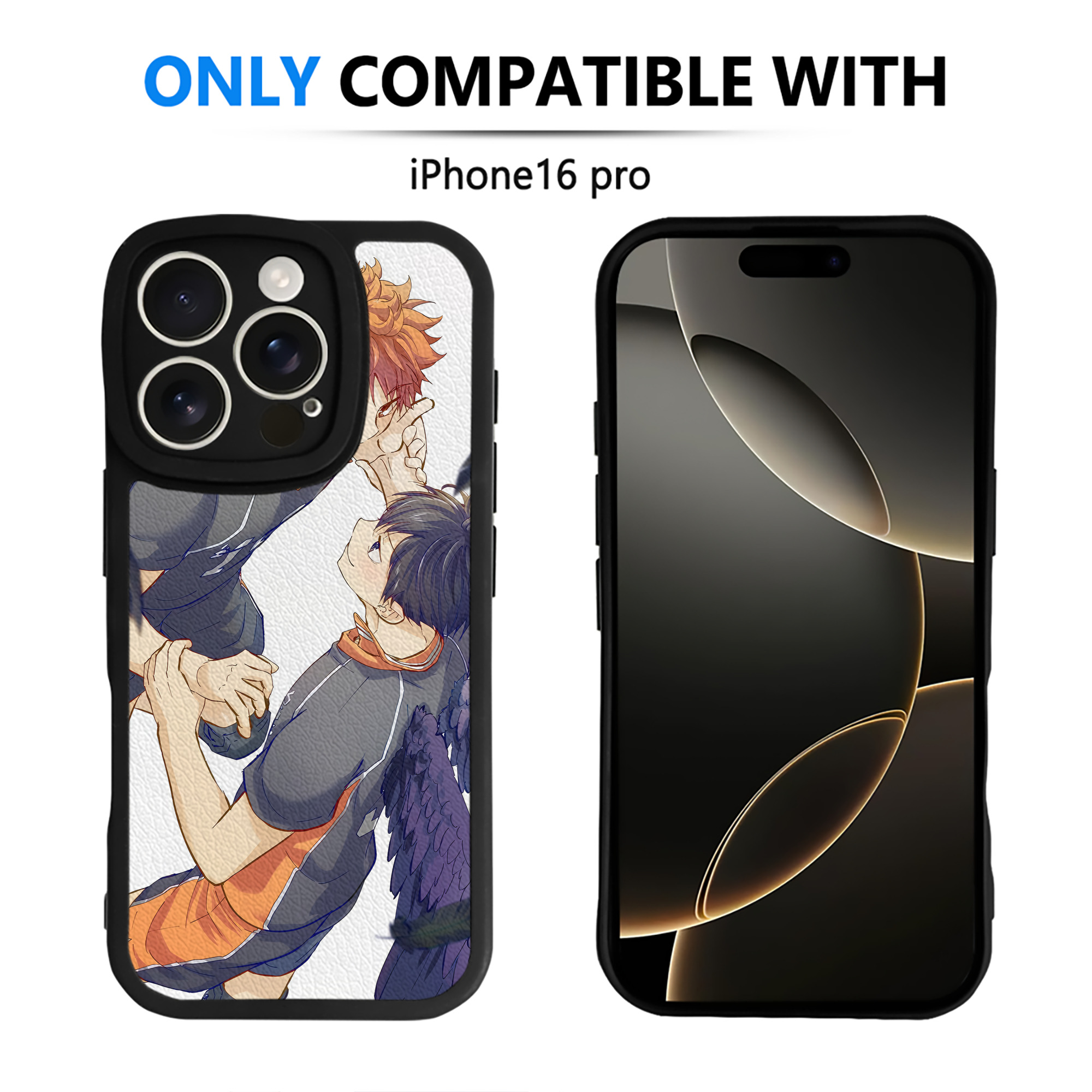 （画像用） ハイキュー!! Haikyu!! 【iPhone 16シリーズ対応】シリコンスマホケース（レザー調） 材質：シリコン